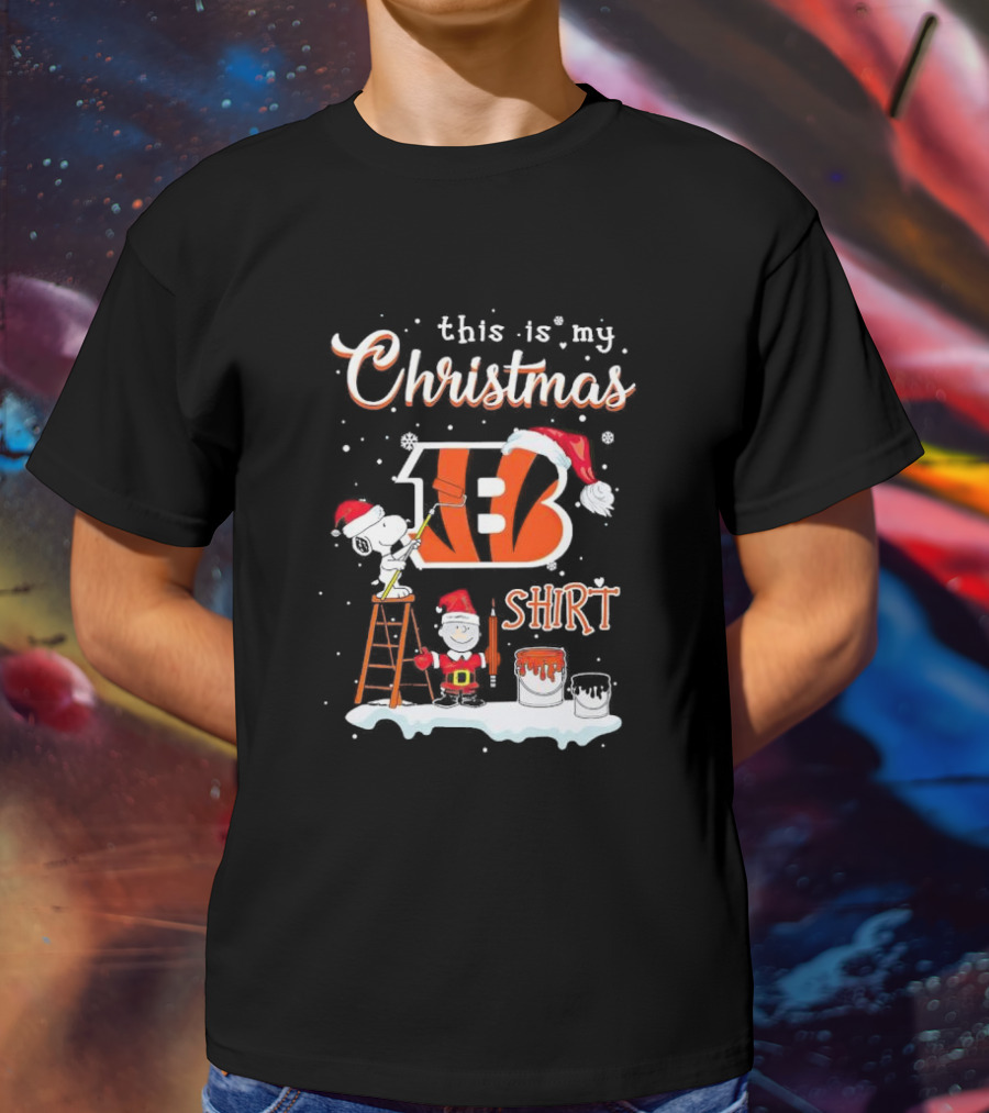 This Is My Christmas Snoopy And Charlie Brown Cincinnati Bengals T-Shirt