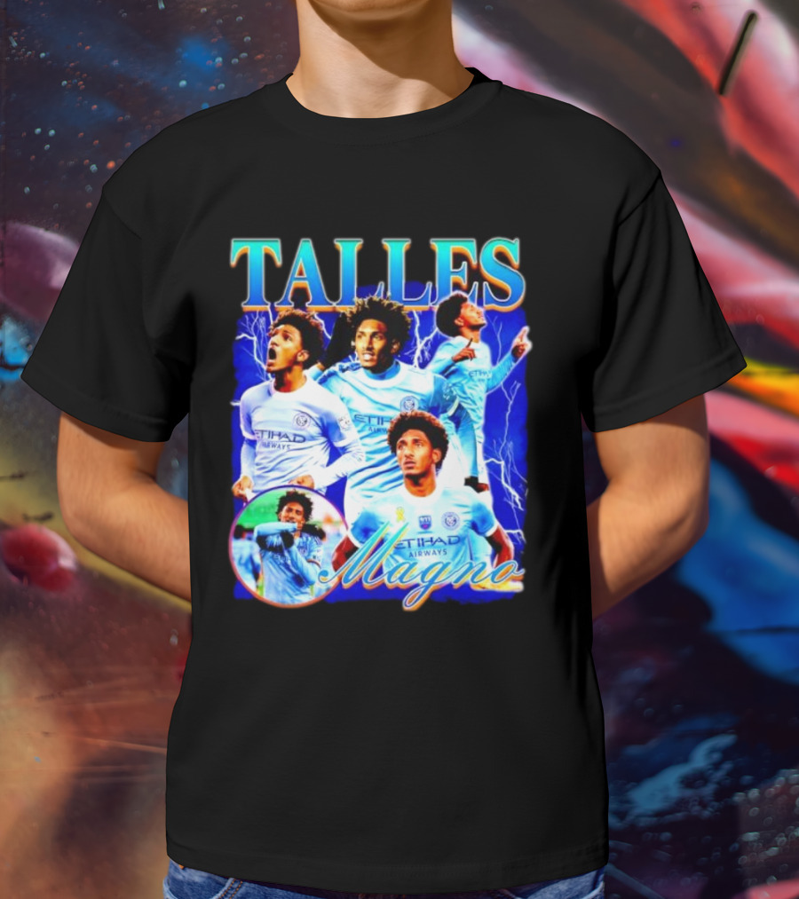 Talles Magno Etihad Airways Lightning Soccer Montage T-Shirt