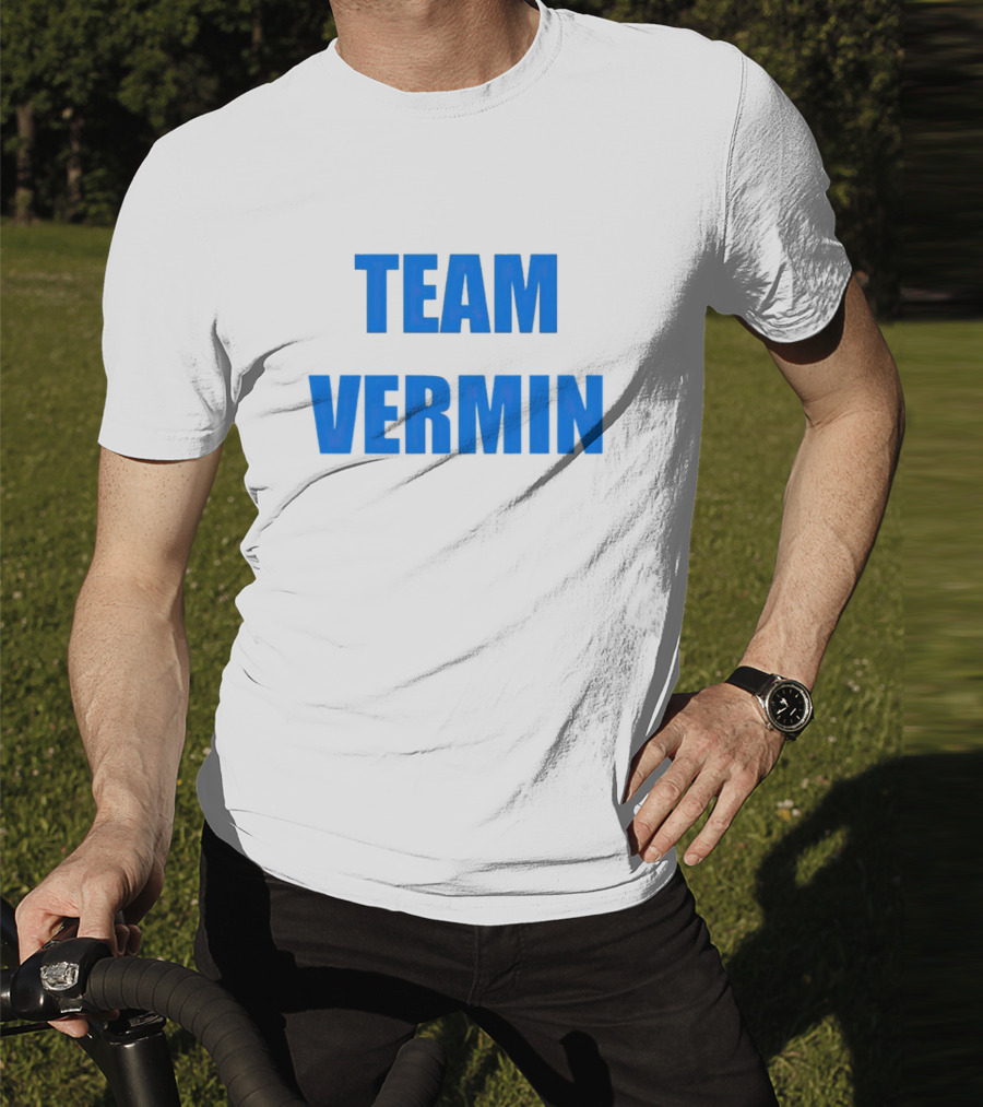 Team Vermin Bold Blue Text T-Shirt