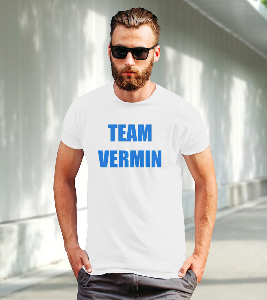 Team Vermin Bold Blue Text T-Shirt