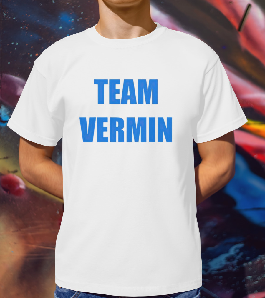 Team Vermin Bold Blue Text T-Shirt