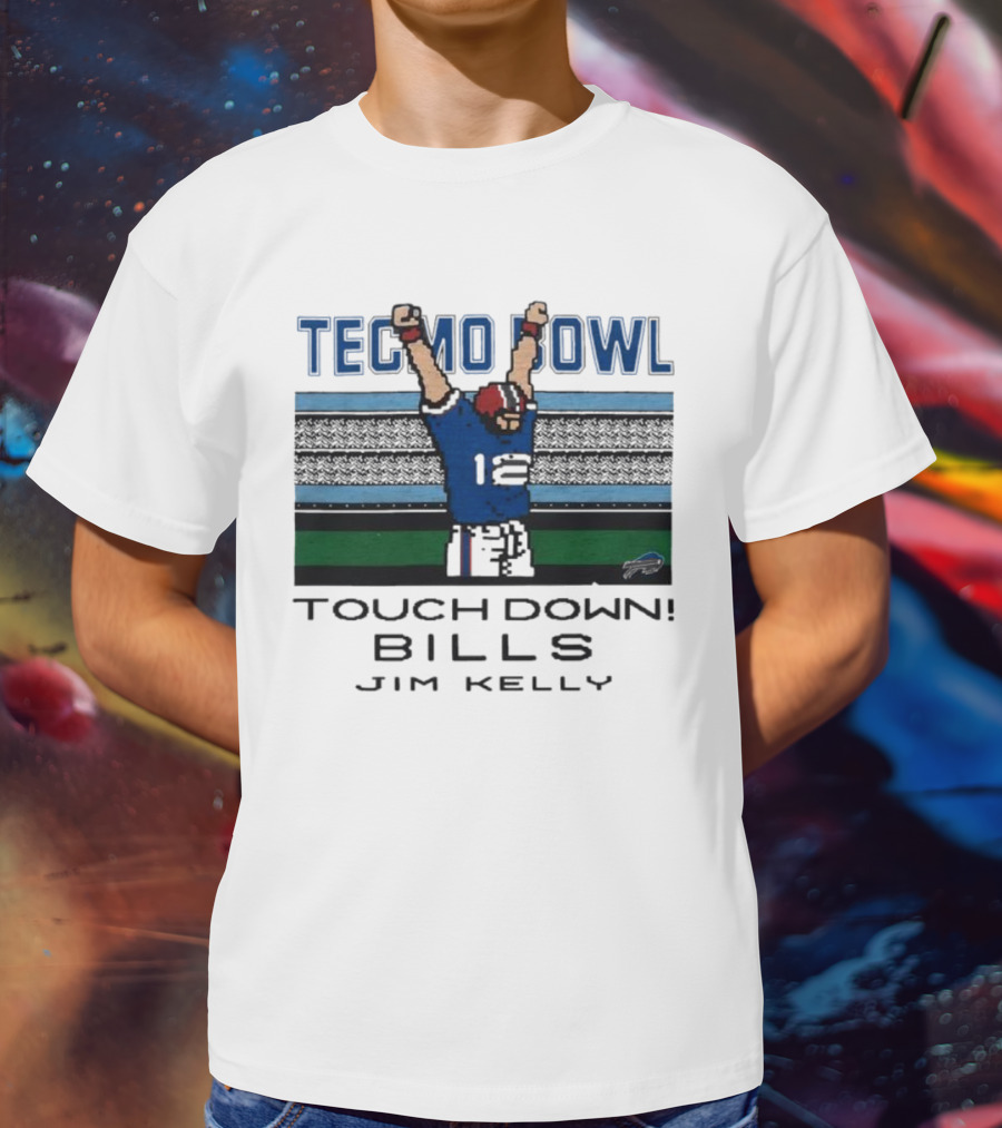 Tecmo Bowl Touch Down Bills Jim Kelly T-Shirt