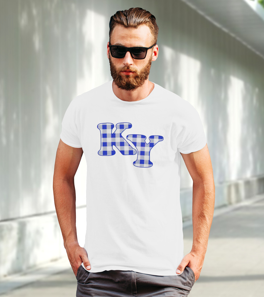 KY Blue Buffalo Plaid Pattern Kentucky T-Shirt