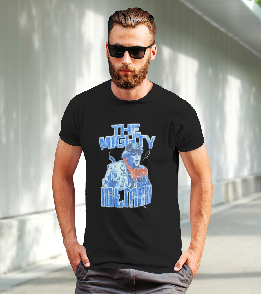 The Mighty Ice Man Electrifying Blue Lightning T-Shirt