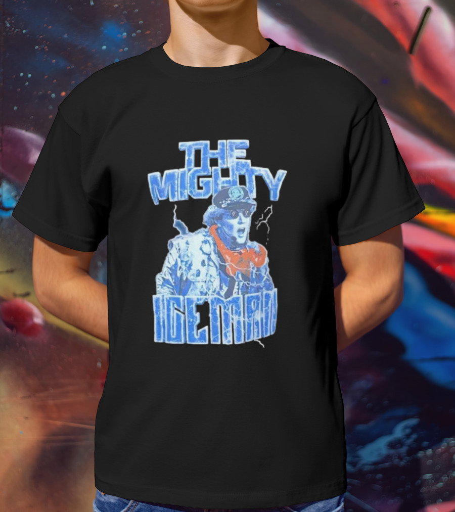 The Mighty Ice Man Electrifying Blue Lightning T-Shirt