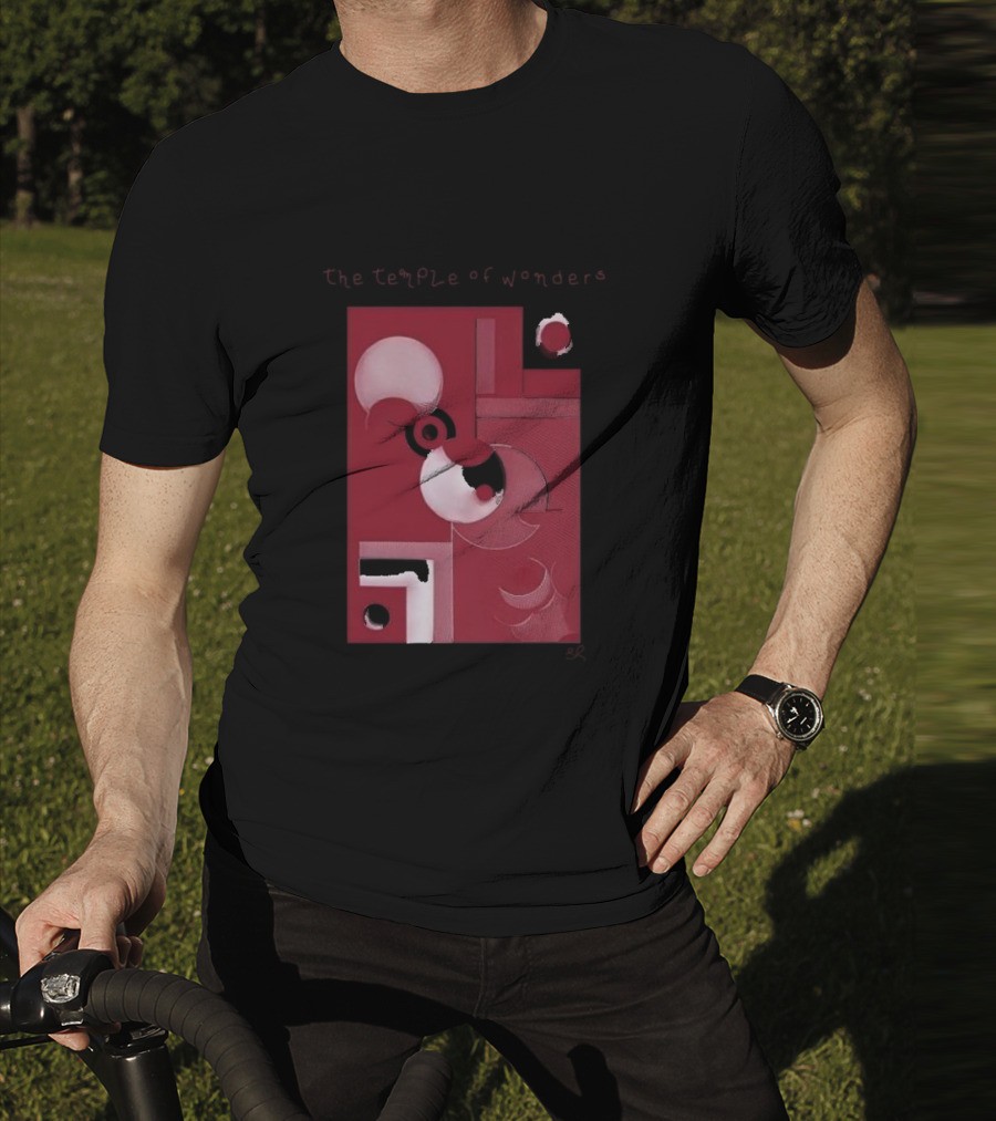 The Temple Of Wonders Abstract Geometric Red Circles And Shapes T-Shirt
