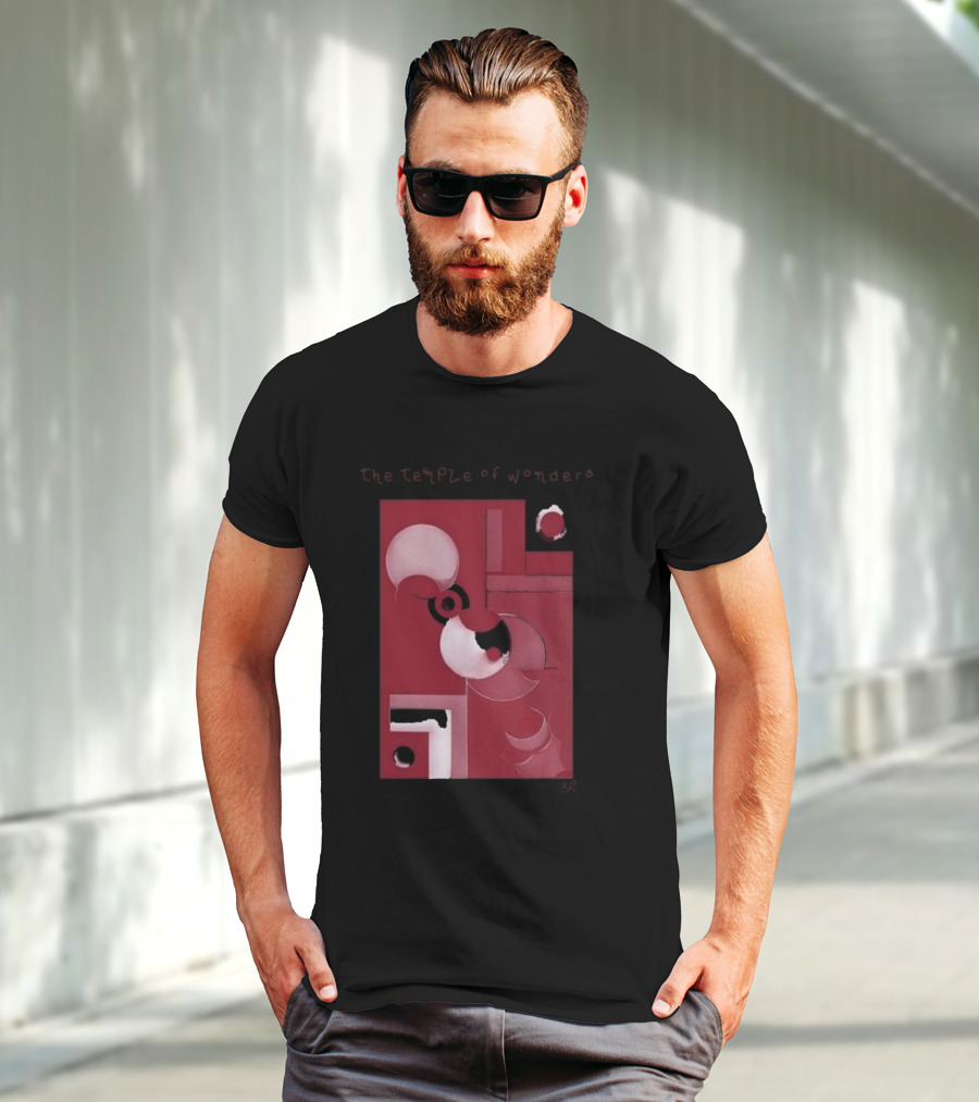 The Temple Of Wonders Abstract Geometric Red Circles And Shapes T-Shirt