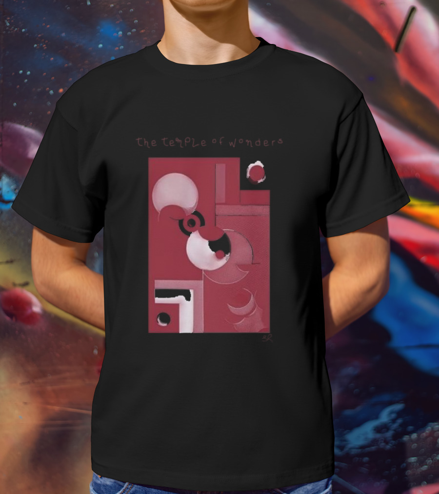 The Temple Of Wonders Abstract Geometric Red Circles And Shapes T-Shirt