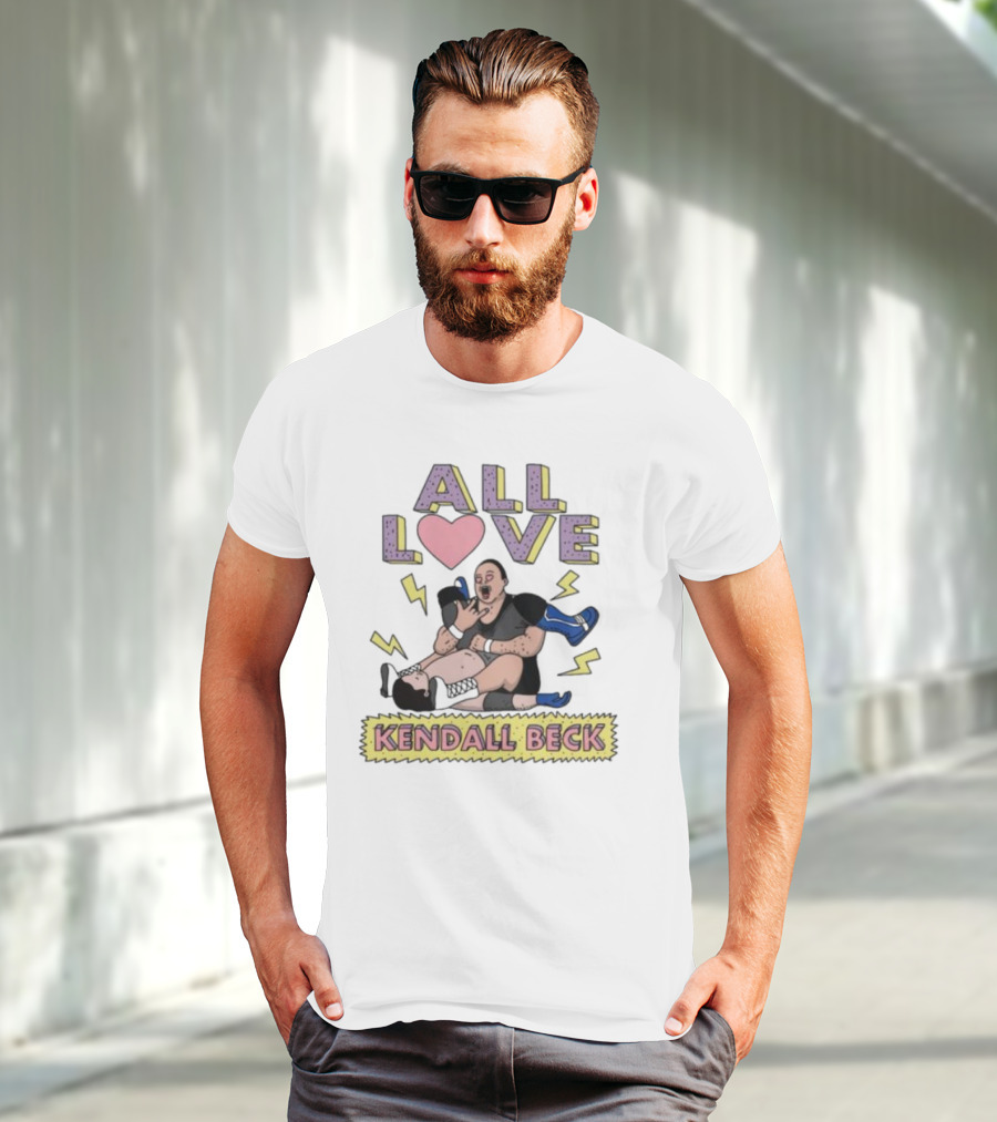 All Love Kendall Beck Wrestling Chokehold Drama With Lightning Bolts T-Shirt