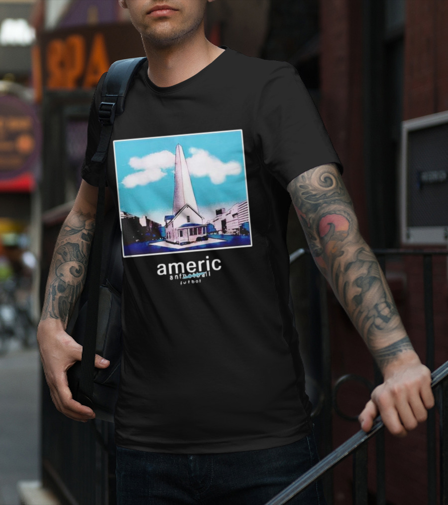 Americ Anfootball Futbol House And Obelisk Cityscape T-Shirt