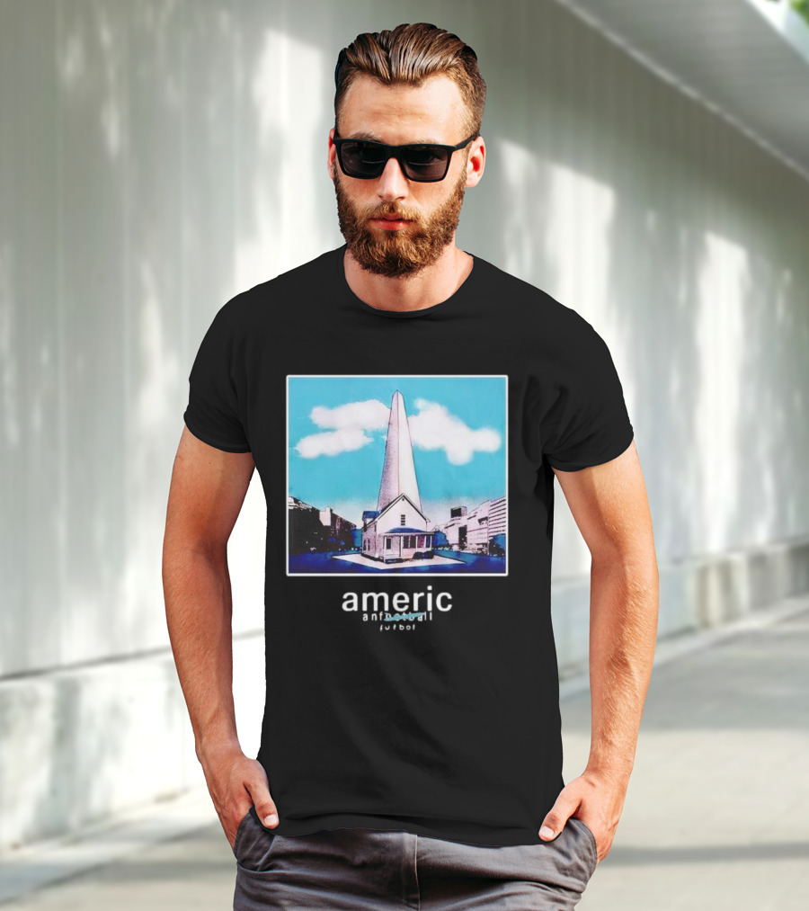 Americ Anfootball Futbol House And Obelisk Cityscape T-Shirt