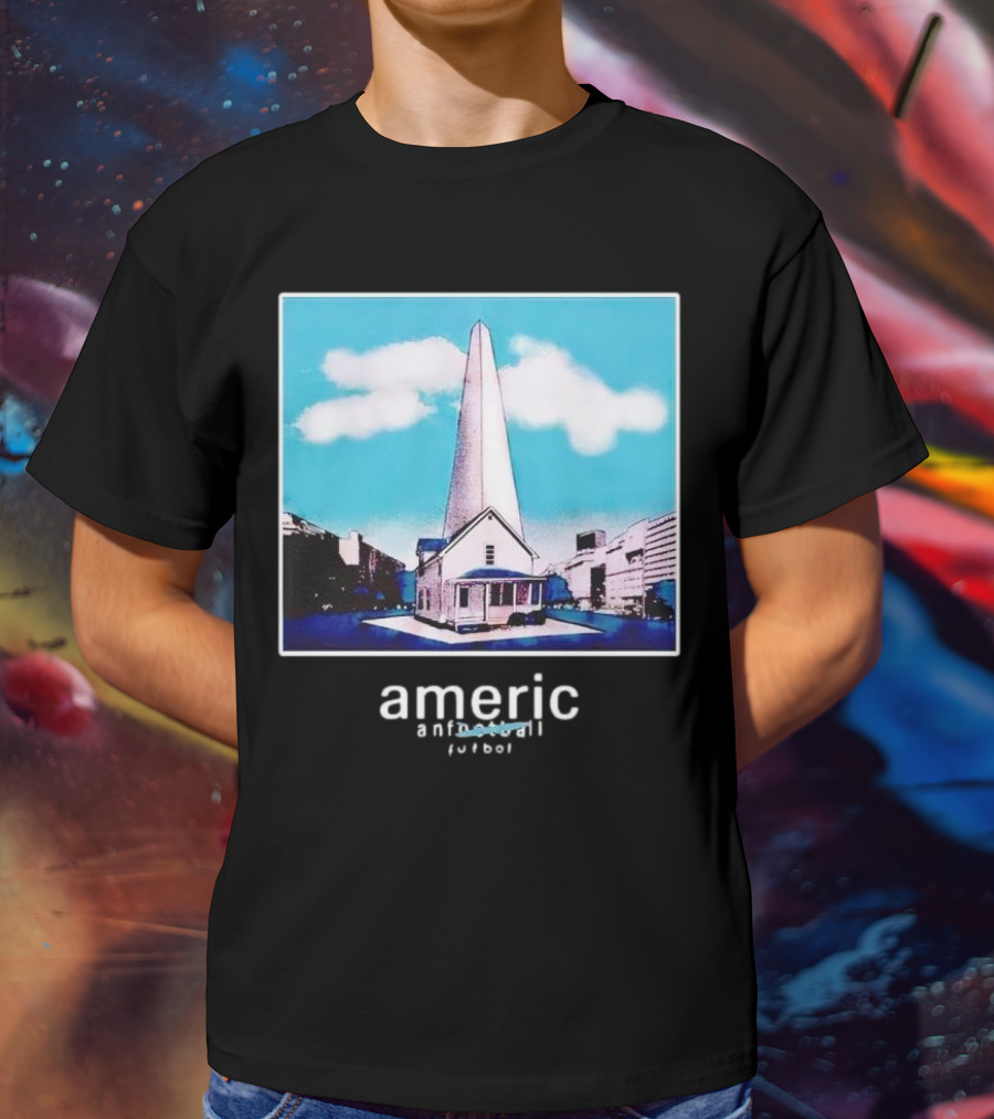 Americ Anfootball Futbol House And Obelisk Cityscape T-Shirt