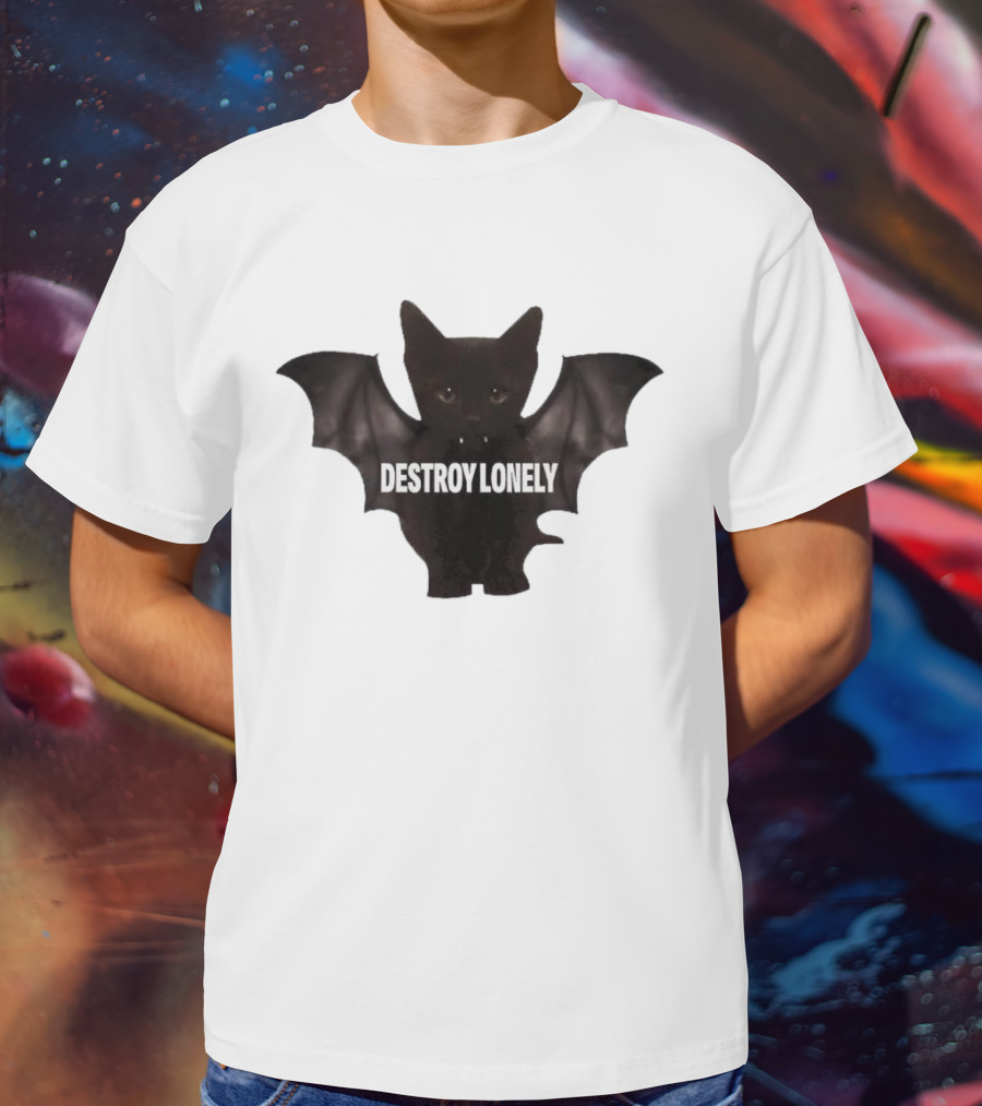 Destroy Lonely Bat Cat Kitten T-Shirt