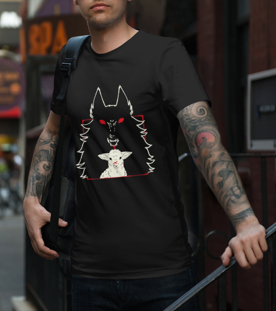 Duplicity By Morsusmania Wolf And Lamb Duality T-Shirt