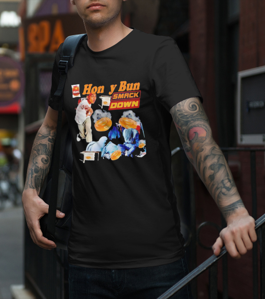 Honey Bun Smackdown Action Scene With Fighting Moves And Buns T-Shirt