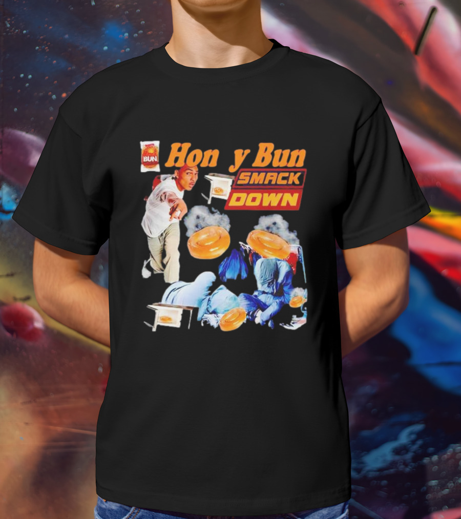 Honey Bun Smackdown Action Scene With Fighting Moves And Buns T-Shirt