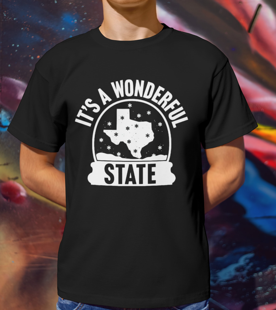 It's A Wonderful State Texas Snow Globe Holiday T-Shirt