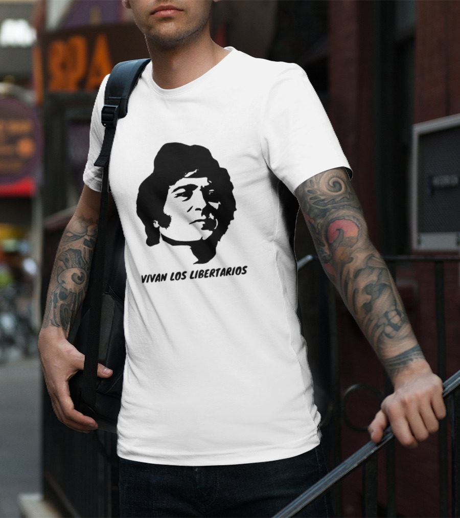 Vivan Los Libertarios Libertarian Iconic Face T-Shirt