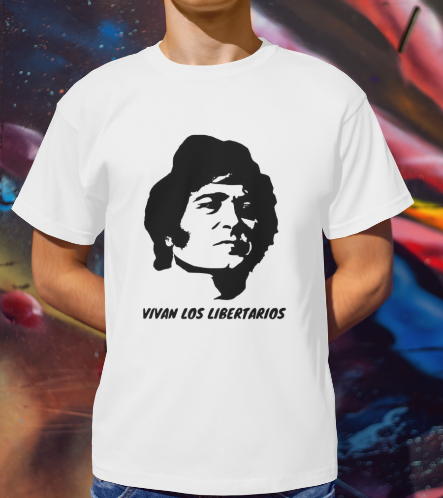 Vivan Los Libertarios Libertarian Iconic Face T-Shirt