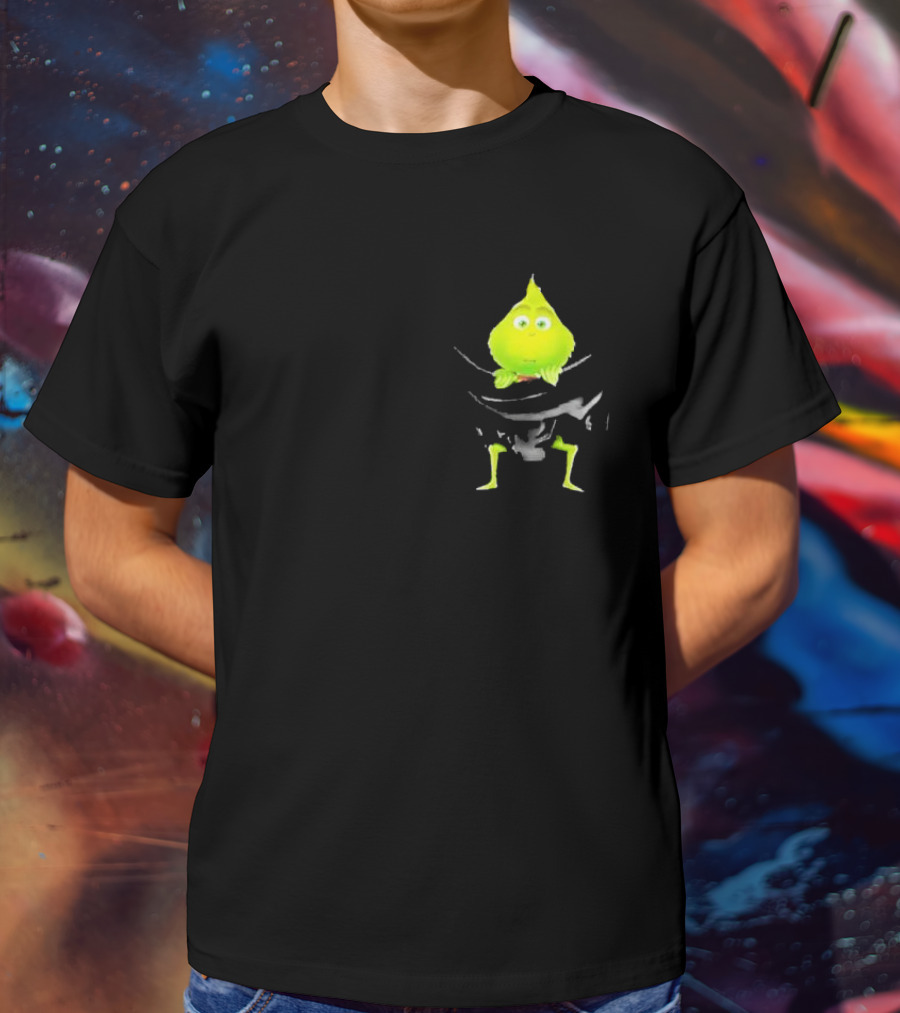 Grinch Peeking From Pocket T-Shirt