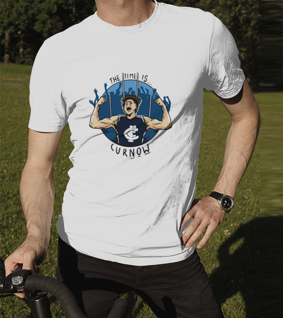 Carlton Football Club The Time Is Curnow AFL Celebratory T-Shirt