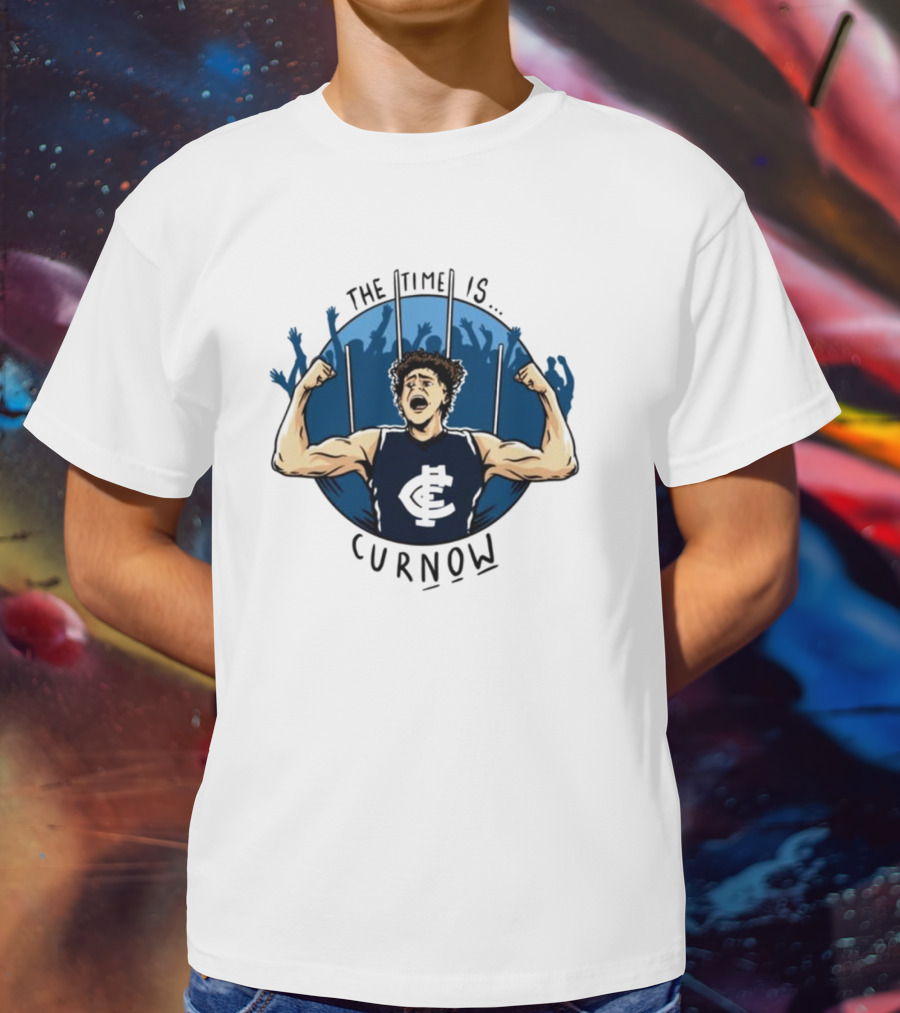 Carlton Football Club The Time Is Curnow AFL Celebratory T-Shirt