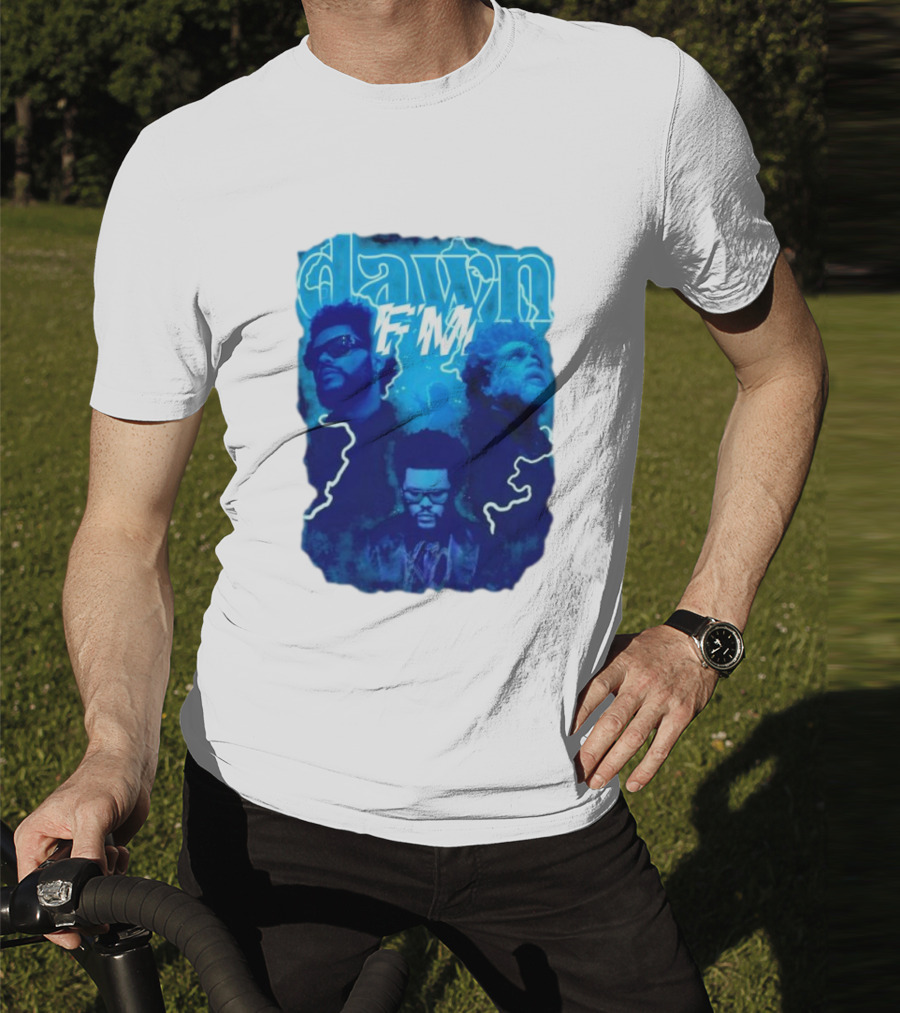 Dawn FM Vintage The Weeknd Blue Trio Image T-Shirt