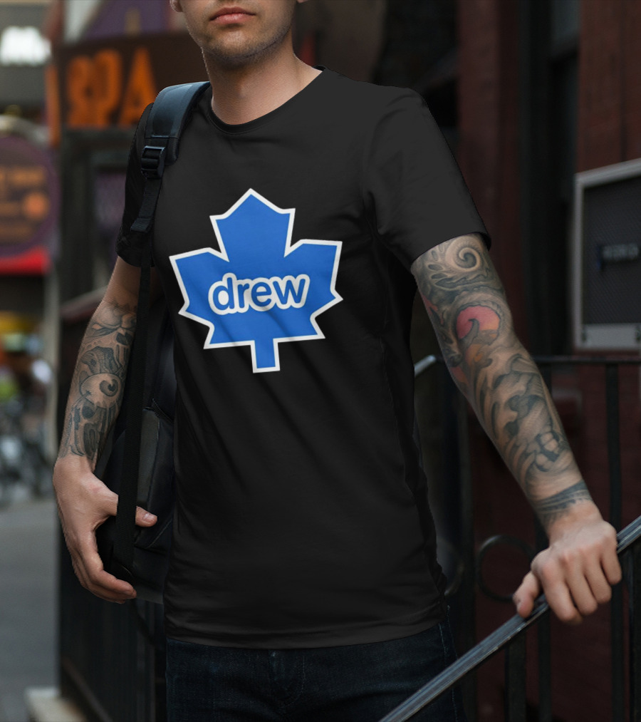 Toronto Maple Leaf Drew Logo Blue Leaf T-Shirt