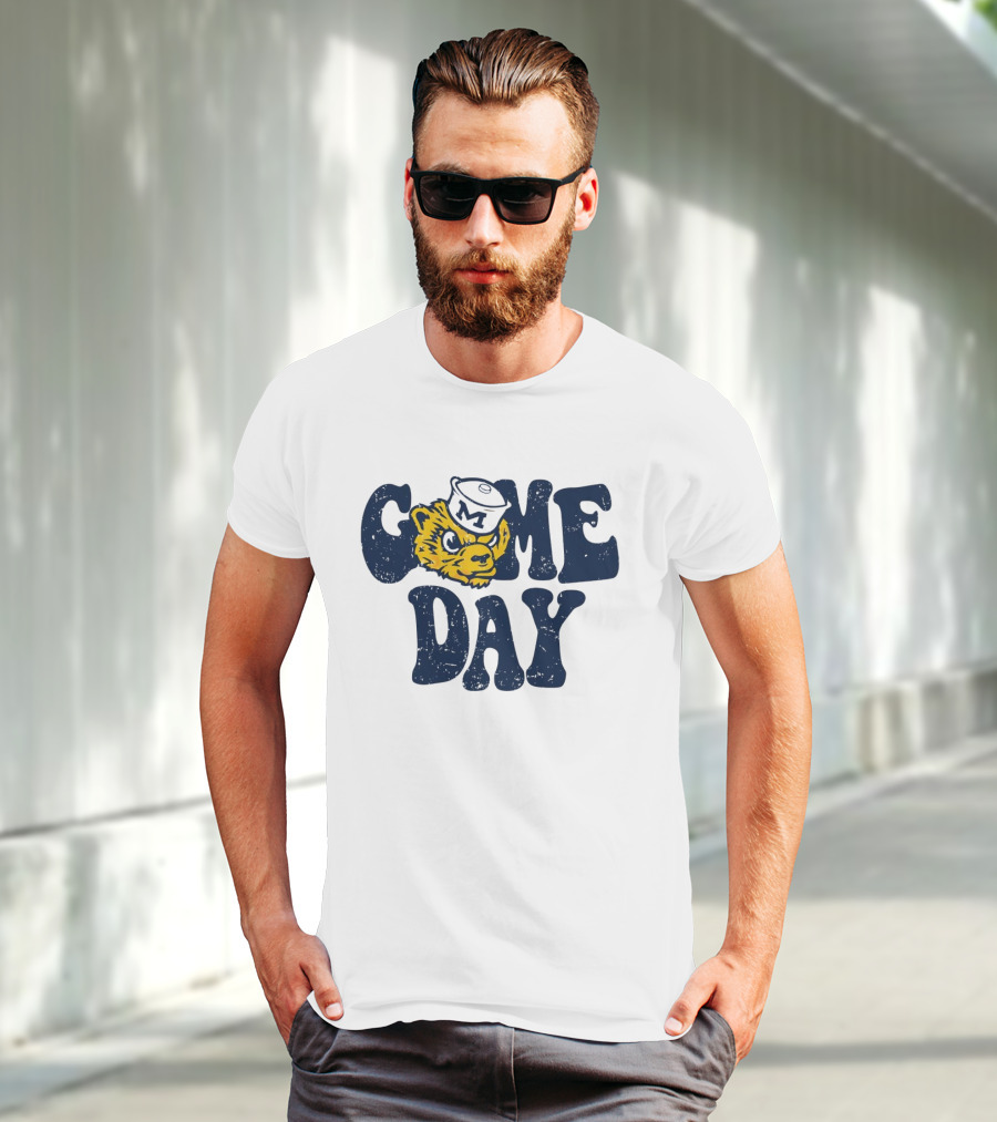 University Of Michigan Game Day Vintage Wolverine T-Shirt