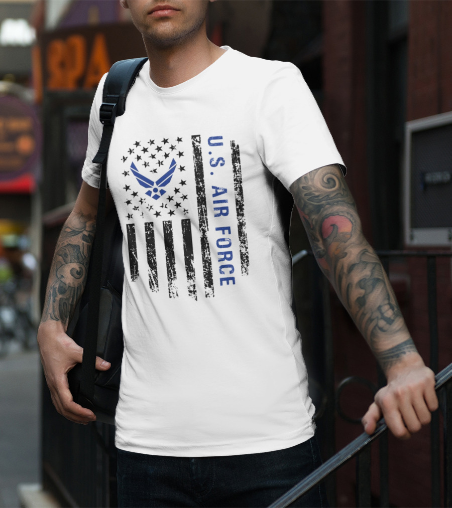 U.S. Air Force Veteran American Flag Emblem T-Shirt