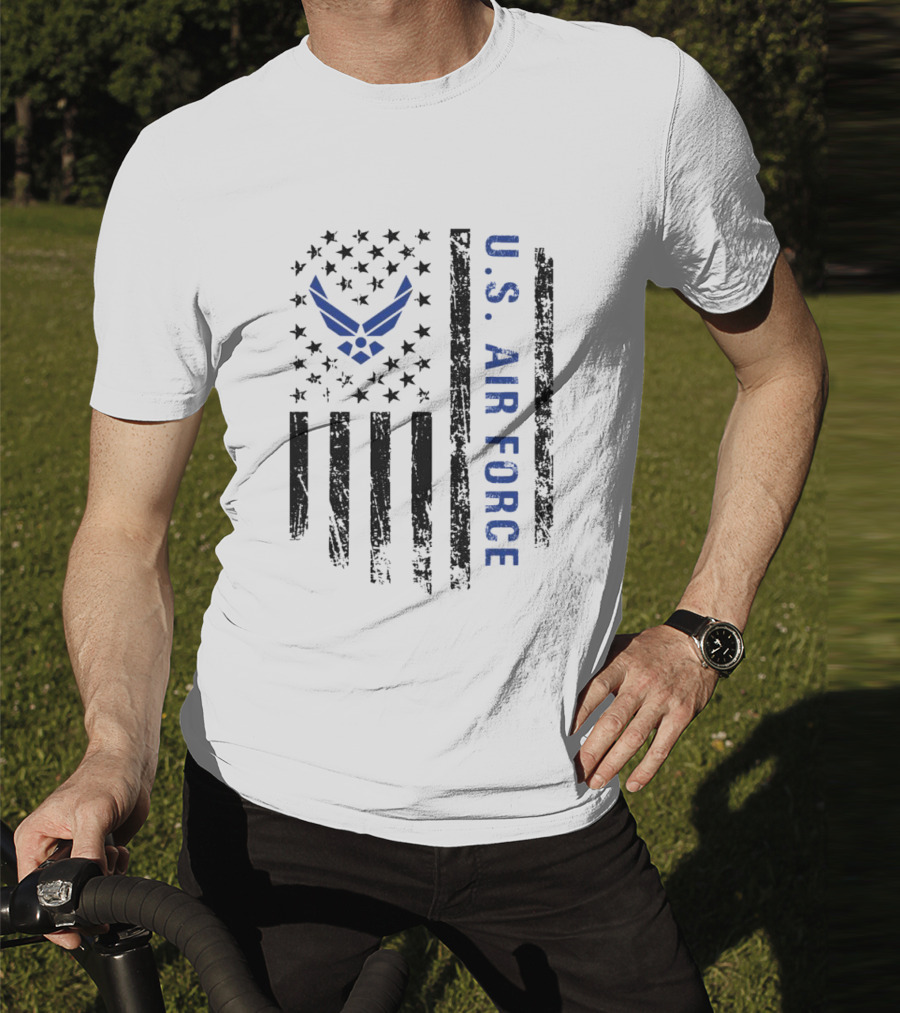 U.S. Air Force Veteran American Flag Emblem T-Shirt