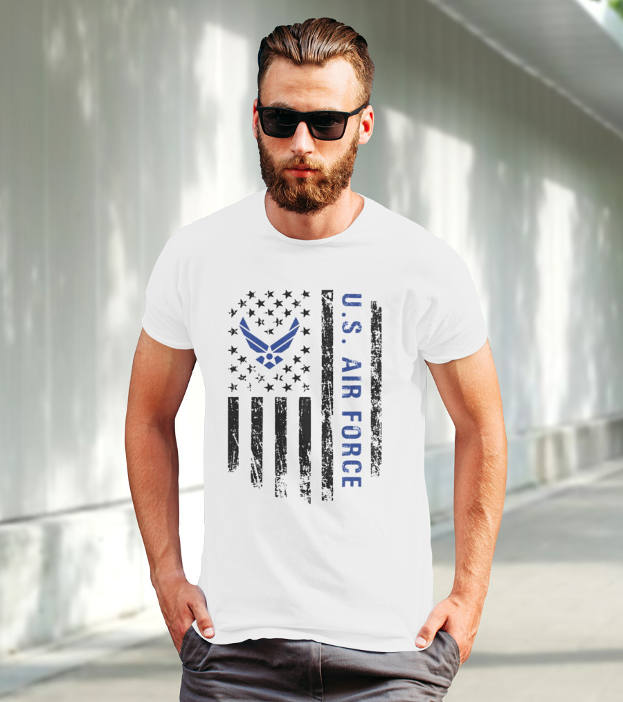 U.S. Air Force Veteran American Flag Emblem T-Shirt