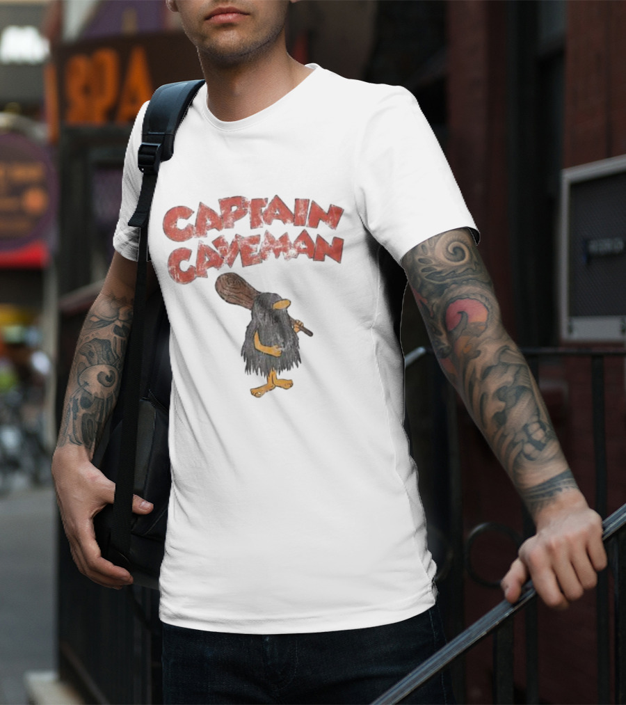 Captain Caveman Vintage Retro Cartoon Character T-Shirt