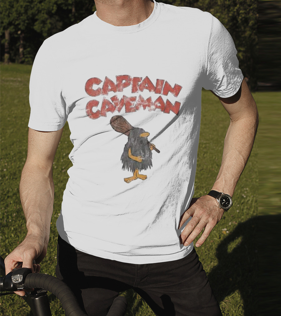 Captain Caveman Vintage Retro Cartoon Character T-Shirt