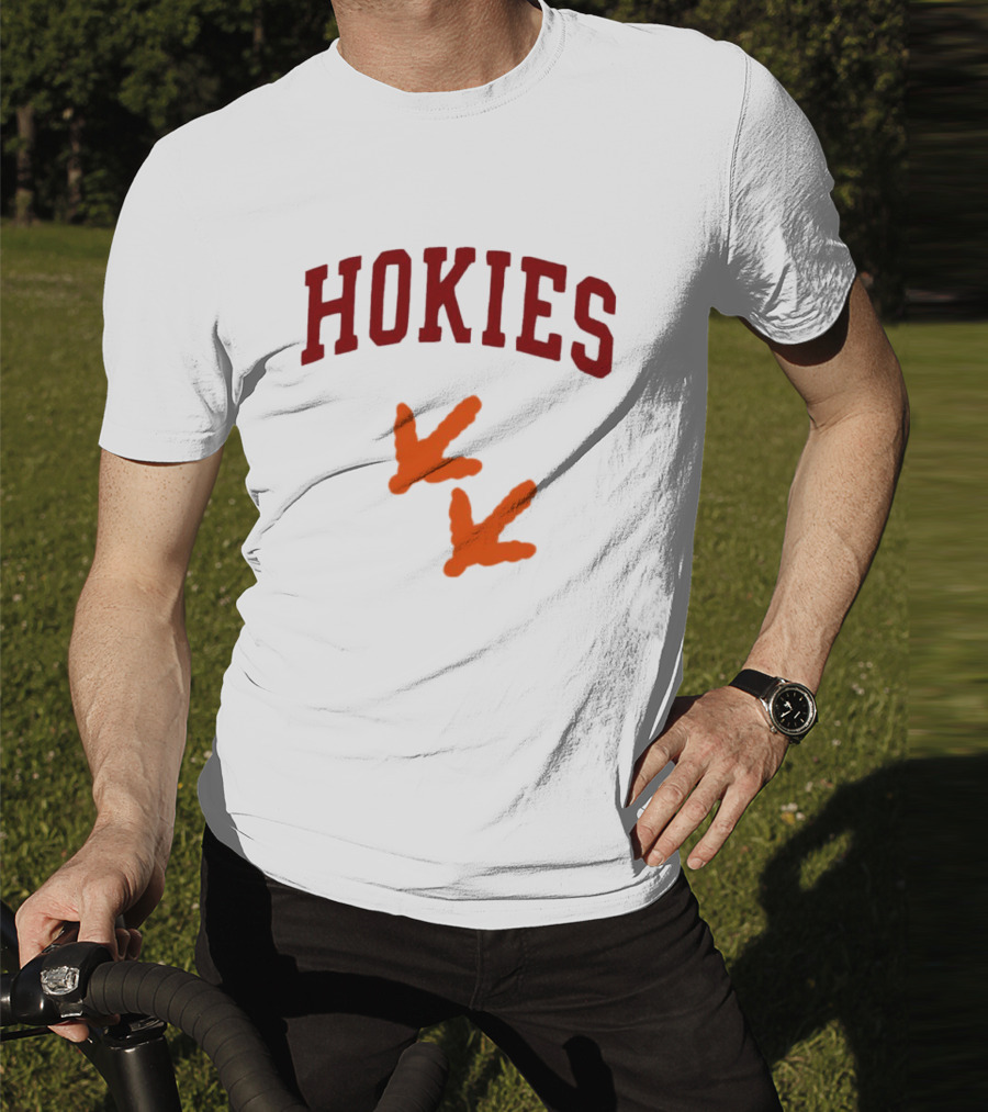 Hokies With Orange Footprints T-Shirt