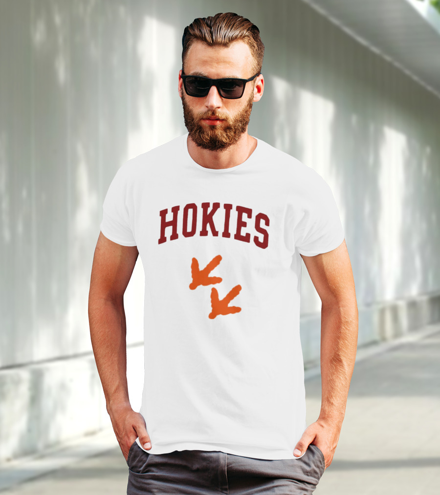 Hokies With Orange Footprints T-Shirt