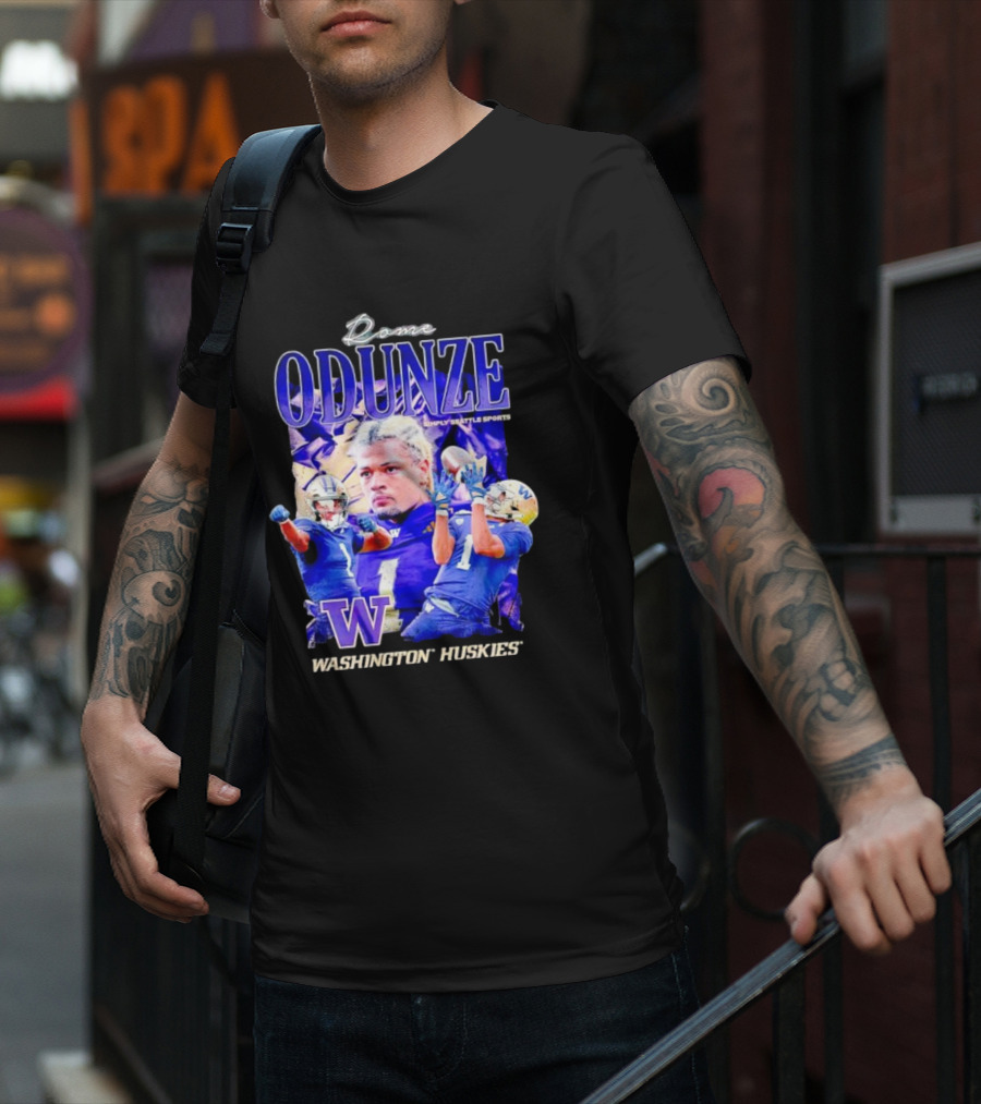Rome Odunze Washington Huskies Montlake Icon Vintage T-Shirt