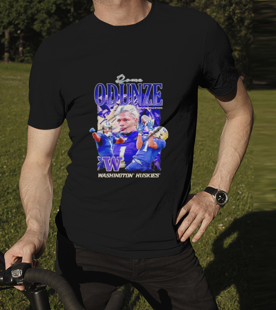 Rome Odunze Washington Huskies Montlake Icon Vintage T-Shirt