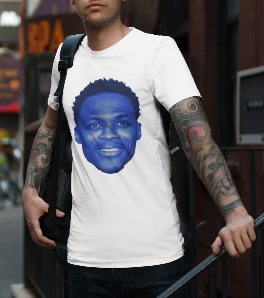 Westbrook Blue Half-tone Big Head T-Shirt