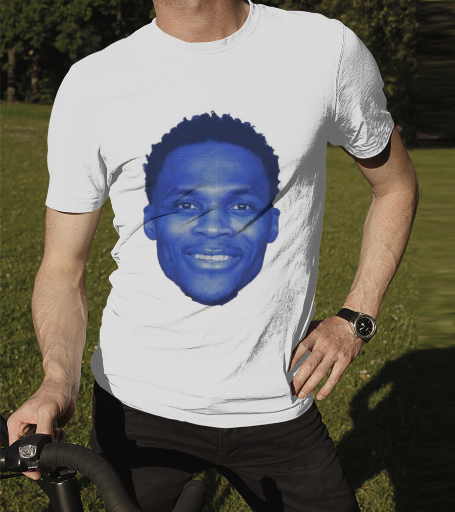 Westbrook Blue Half-tone Big Head T-Shirt