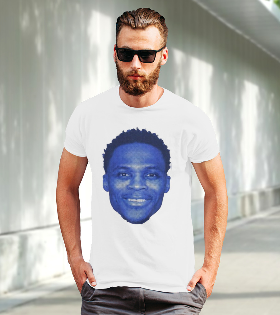 Westbrook Blue Half-tone Big Head T-Shirt