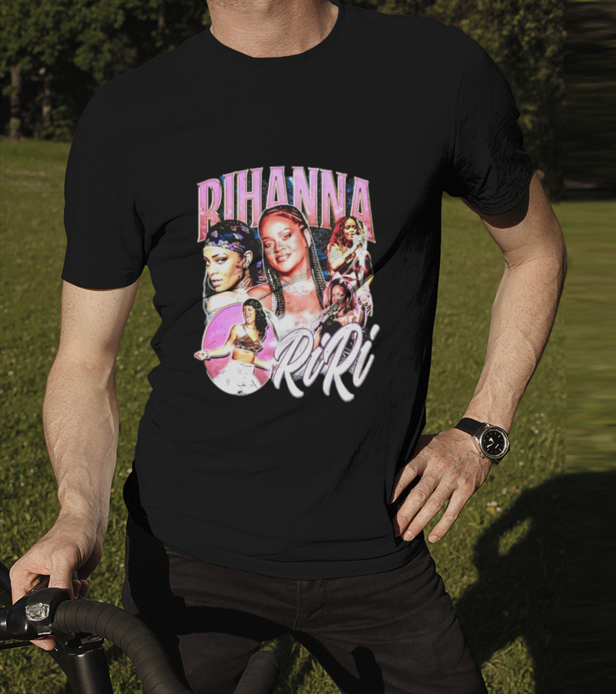 Rihanna RiRi Collage Retro Music Icons T-Shirt