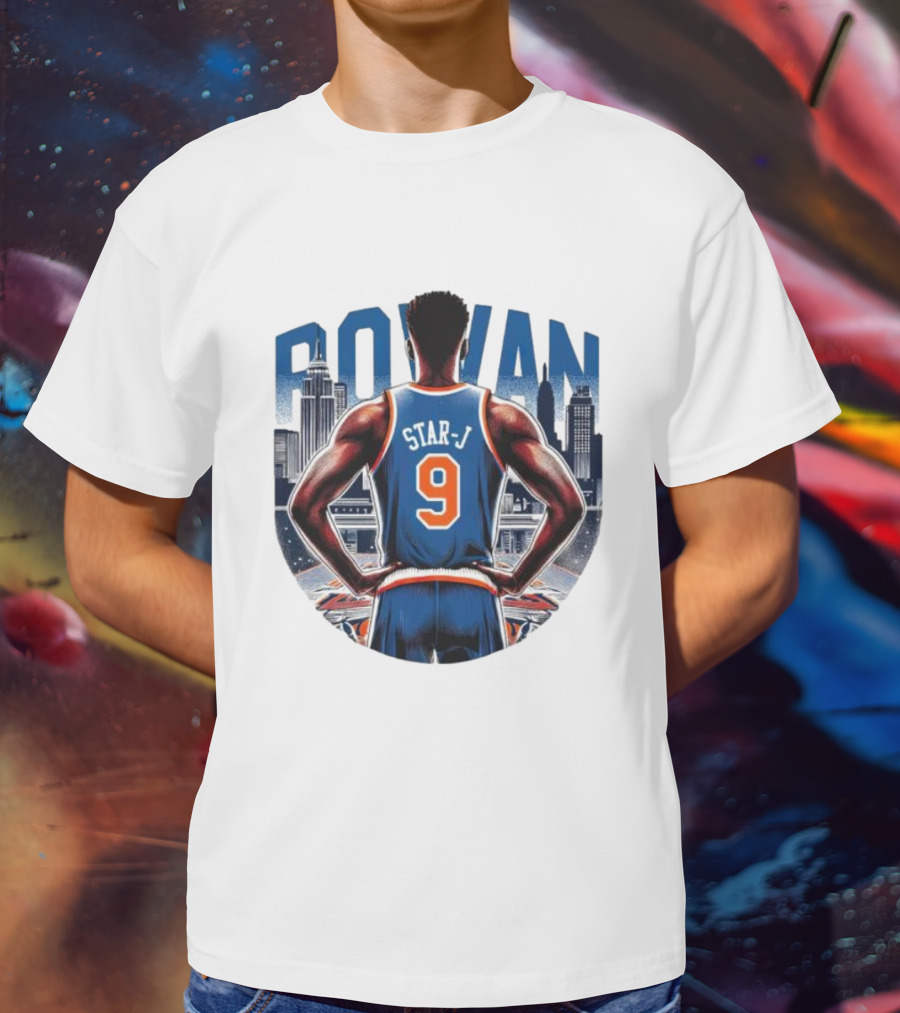 Rowan Star J 9 Basketball Urban Skyline T-Shirt
