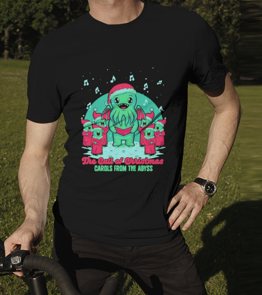 Santa Cthulhu The Call Of Christmas Carols From The Abyss T-Shirt