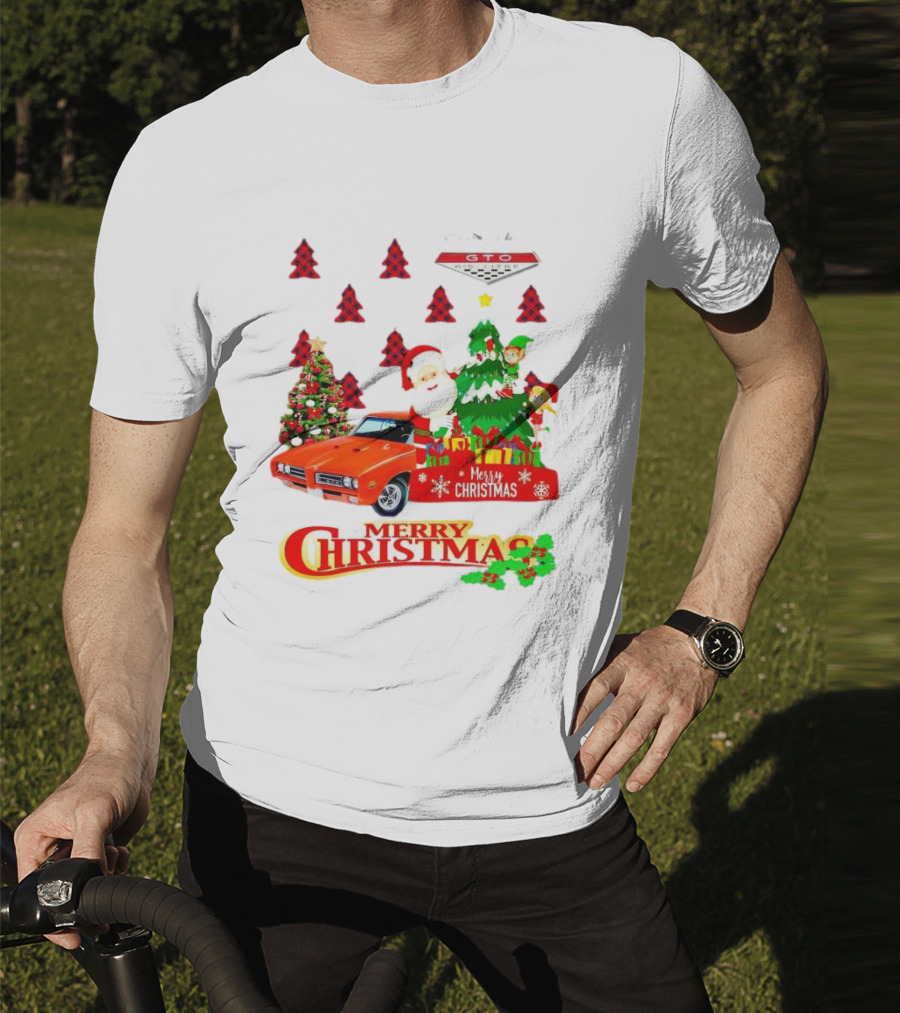 Pontiac GTO Santa Elfs Merry Christmas T-Shirt