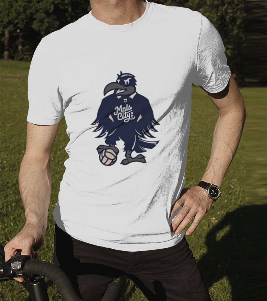 Mpls City Soccer Schmitty The Crow T-Shirt