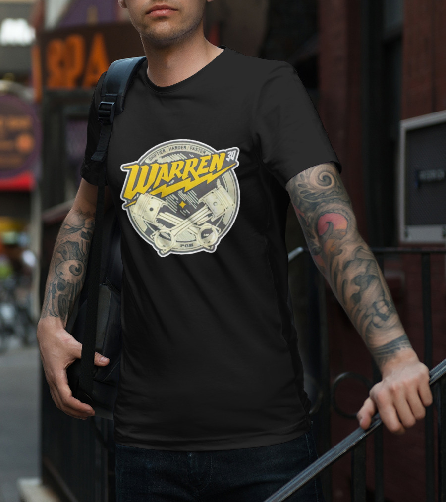 Shiftier Harder Faster Warren 30 Racing Engine Pistons T-Shirt