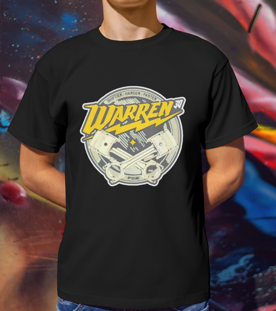 Shiftier Harder Faster Warren 30 Racing Engine Pistons T-Shirt