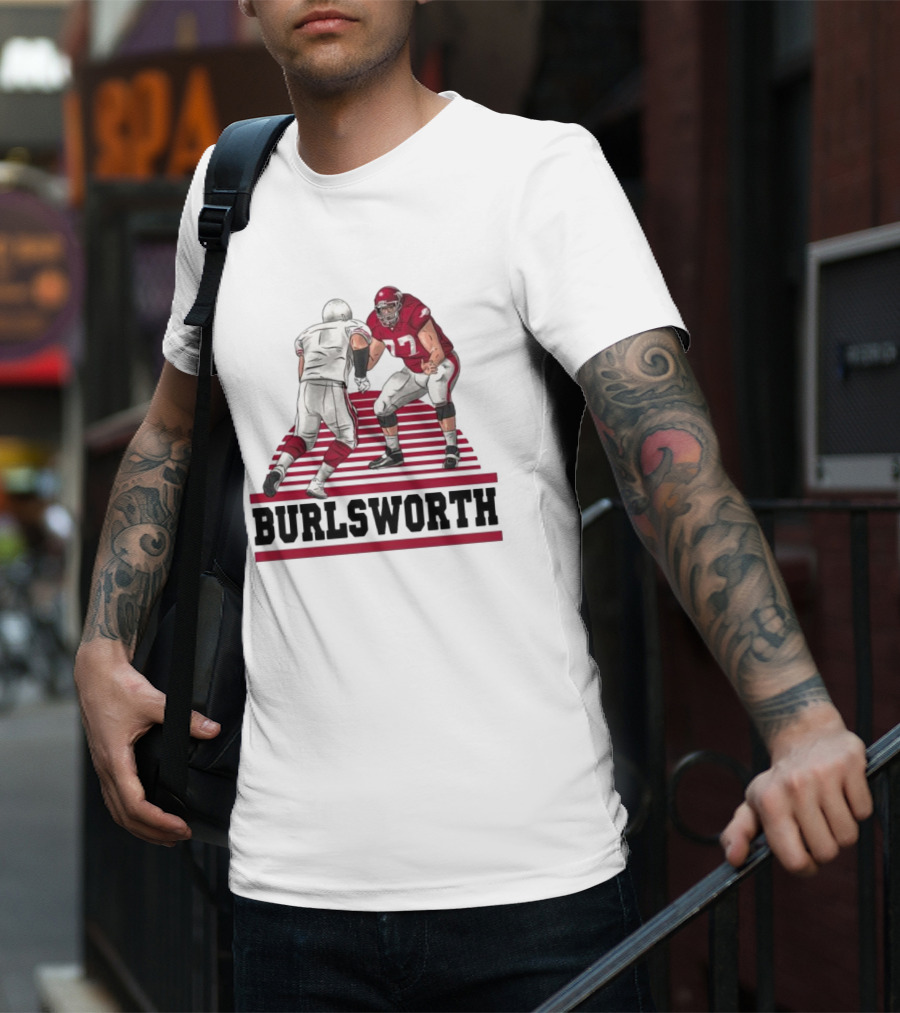 Burlsworth Number 77 Football Player In Action Against Opponent T-Shirt