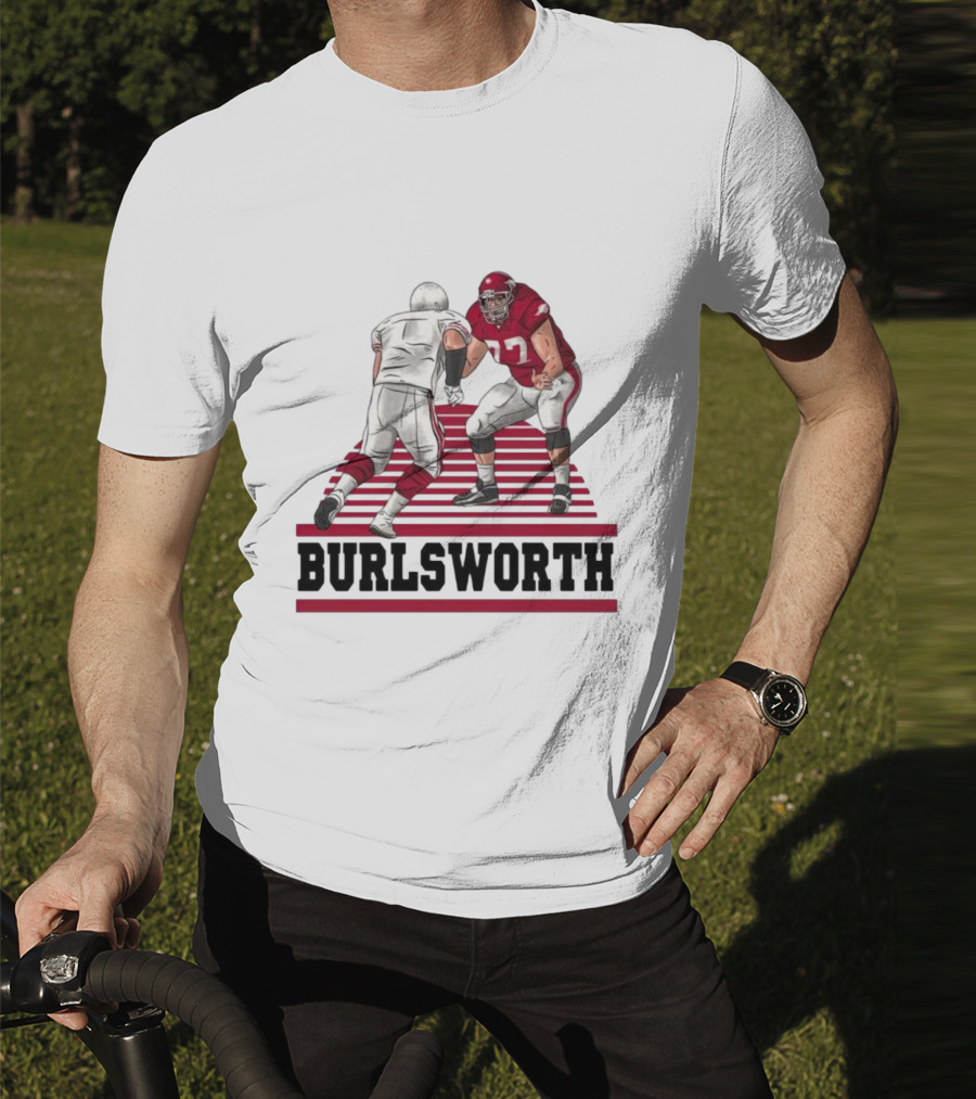Burlsworth Number 77 Football Player In Action Against Opponent T-Shirt